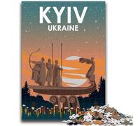 Kyiv Ukraine at Night Puzzles 1000 Pieces for Adults, for And 14 Years And over Brainteaser Family Games Christmas Birthday Gifts 1000pcs(26x38cm)
