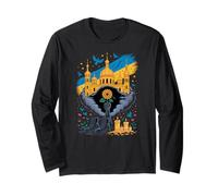 Kyiv Ukraine Tribute Sunflower and Church Peace Dove Long Sleeve T-Shirt