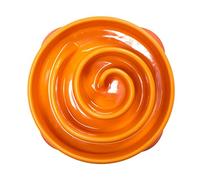 Kyjen Interactive Slow Bowl Bloat Preventing Feeder Coral Design, Small, Orange