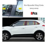 KYJHUIW Car Door Pillar Posts Trim for Hyundai Ix25 Creta 2015-2019 Car Door Window Middle Column Trim Protection Pc Black Strip Stickers Decoration Protection(carbon fibre)
