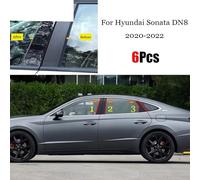 KYJHUIW Car Door Pillar Posts Trim for Hyundai Sonata Dn8 2020-2022 Polished Pillar Posts Window Trim Cover Bc Column Sticker,6pcs(Carbon fiber 6pcs)