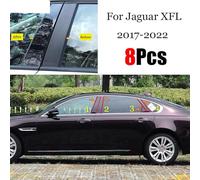 KYJHUIW Car Door Pillar Posts Trim for Jaguar Xfl 2017-2022 Polished Pillar Posts Window Trim Cover Bc Column Sticker Accessories 8pcs(black)