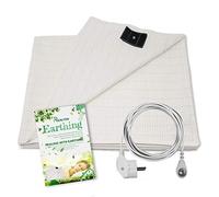KYJSW Earthing Bed Sheet, Grounding Conductive Sheets with 15ft Grounding Cord, Counductive Sliver Fabric Grounding Pillowcase for Better Sleep (90×230cm/35×91in)