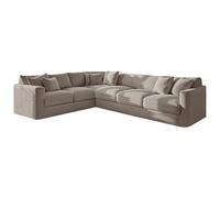 KYJSW L Shape Corner Sofa Cover Stretch Velvet Sectional Couch Covers 1/5/6/7 Seater Sofa Slipcovers Soft Non-Slip Furniture Protector (Grey brown,6 Seat-2C3 9 PCS)