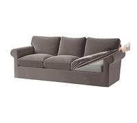 KYJSW Stretch Ektorp Sofa Cover with Separate Seat Cushions and Backrests Covers Velvet Sofa Slipcovers with Elastic Band 1 2 3 4 Seater Set (Taupe,Large 3 Seat Set 7 PCS)