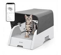 KYKY 2 in 1 Self Cleaning Litter Box with APP Control, Open or Covered Canopy Design to Meet Cats' Varying Preferences, Large Automatic Cat Litter Box for Multiple Cats, Quiet, Odorless & Safe