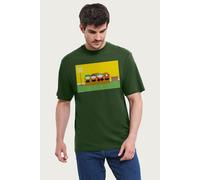 Kyle Stan Cartman & Kenny On Couch Pixelated South Park T-Shirt South Park Bottle Green M