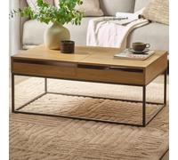 kyle wooden storage coffee table - light oak