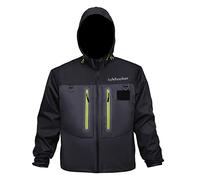 Kylebooker Fly Fishing Wading Jacket Outdoor Activities Waterproof Wader Jackets for Men and Women, Black, XL
