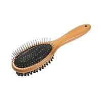 KylePet Dog Brush, Double Sided Pet Slicker Brush with Bamboo Handle for Dogs and Cats Long Hair Pets Grooming Comb for Removing Shedding, Tangles and Dead Undercoat