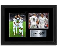 Kylian Mbappe And Jude Bellingham 2024 Football Players A4 Printed Signed Autograph Photo Display Mount Gift Framed