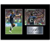 Kylian Mbappe France Player A4 Printed Signed Autograph Photo Display Mount Gift