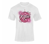 Kylie Disco Ball T Shirt 2 - Retro Rainbow or Pink Glitter Style Graphic Tee, Fun Party Top for Adults & Teens - White S
