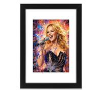 Kylie Minogue Art Styled Signed Poster Print - Limited Edition Autograph Fan Gift, Collectible Memorabilia Wall Art Merchandise (A3 Framed with Mount)