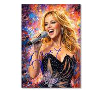 Kylie Minogue Art Styled Signed Poster Print - Limited Edition Autograph Fan Gift, Collectible Memorabilia Wall Art Merchandise (A4 Unframed)