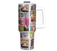 (Kylie Minogue.....Even MORE POW Wow K35_6781) 40 oz Tumbler with Handle Stainless Steel Insulated Cup Leak Proof Travel Coffee Mug Keep Drinks Cold Hot Print Gifts for Men Women Girl Boy