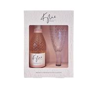 Kylie Minogue Mini Prosecco Rosé D.O.C Gift Pack - 20cl, 11% ABV with Heart-Detail Flute - Elegant Gift by Blue Tree Gifts