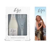 Kylie Minogue Signature Mini Prosecco D.O.C 20cl with Heart Flute Glass. Gift for Birthday, Gift for Her.
