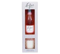 Kylie Minogue Signature Mini Prosecco D.O.C Rose 20cl with Heart Embossed Watermelon & Mint Scented Candle. Gift for Birthday, Gift for Her.