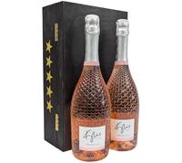 Kylie Minogue Sparkling Wines Rose Duo, 75cl in a 5 Star Wooden Gift Box