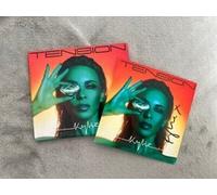 KYLIE MINOGUE TENSION CD WITH LARGE 12" x 12"HAND SIGNED LITHOGRAPHIC PRINT