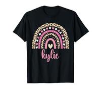 Kylie Rainbow Leopard Personalized Kylie Birthday T-Shirt