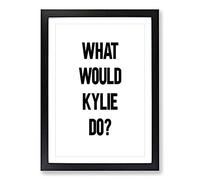 Kylie Typography Framed Print | A2 Black Framed Wall Art | Ready to Hang | Modern Positive Affirmations Picture | Living Room Bedroom Lounge Office
