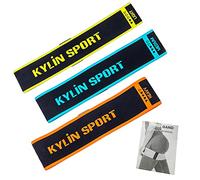 KYLIN SPORT Fabric Loop Resistance Band Workout Bands Hip Bands Hip Resistance Band for Legs and Butt, Activate Glutes and Thigh (Set of 3)