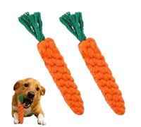 KYLOS Chew Toy Carrot for Puppies, Pack of 2 Durable Braided Knitted Toy for Cats, Small Dogs, Teeth Cleaning, Puppy Toy