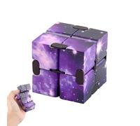 KYLOS Fidget Cubes, 1 Piece, Infinity Cube for Adults and Children, Stress Relief Toy, Star Purple, Size 8 cm x 4 cm x 2 cm