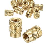 KYLOS M2 Thread Insert, Pack of 100 Press-in Nuts, Brass Embedding Nuts, Knurled Nuts, M2 x 4 x 3.5 mm, Threaded Inserts for Plastic Parts by Heat or Ultrasonic in 3D Printer Parts