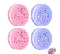 KYLOS Squishy Toy, Squishy, Squishy, Squishy, 2 Pink and 2 Purple, Ultra Soft Toy, Size 3.8 cm x 1 cm