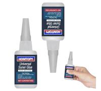 KYLOS Super Glue Glass Extra Strong - Glass Adhesive Transparent Waterproof, Heat Resistant & With Needle Closure Against Drying Out - Glass Glue for Gluing Glass Transparent Strong Waterproof