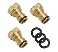 KYLOS Tap Nipple Connection, 3 Pieces G1/2 Male Thread Quick Connection Nipple Garden Hose Tap Nipple Adapter Watering Tool, Garden Hose Quick Coupling Quick Coupling