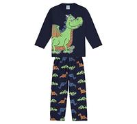Kyly, Long Sleeve Pjs for Boys, Pyjamas Set, 2 Piece Outfit for Kids, Printed Dragon Sleepwear, Navy, age 2-8 Years