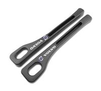 KYMEDQ 2Pcs Car Seat Gap Filler Stopper, for VOLVO C30 2006-2017 2018, Elastic Leather Texture Leak Proof Pad Soft Spacer Strip Auto Interior Accessories with Seat Belt Slot Black