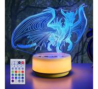 KYMELLIE Dragon Night Light for Boys, Dragon Gifts 14 Color + Warm White Bedside LED Decoration Light, Entity & Remote Control/Timer, Dragons Toys Christmas Birthday Gifts to Kids & Girls/Boys