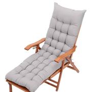 KYMMPL Durable Thick & Comfortable sun lounger cushion Garden Steamer Sunlounger Replacement Pad Outdoor & Indoor Sun Lounger Recliner Cushion Patio Furniture Cushion (Grey,180 * 45)