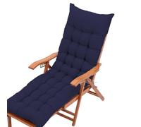 KYMMPL Durable Thick & Comfortable sun lounger cushion Garden Steamer Sunlounger Replacement Pad Outdoor & Indoor Sun Lounger Recliner Cushion Patio Furniture Cushion (Navy Blue,180 * 45)