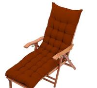 KYMMPL Durable Thick & Comfortable sun lounger cushion Garden Steamer Sunlounger Replacement Pad Outdoor & Indoor Sun Lounger Recliner Cushion Patio Furniture Cushion (Reddish Coffee,180 * 55)