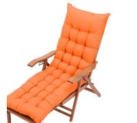 KYMMPL Durable Thick & Comfortable sun lounger cushion Garden Steamer Sunlounger Replacement Pad Outdoor & Indoor Sun Lounger Recliner Cushion Patio Furniture Cushion (Orange,90 * 40)