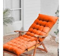 KYMMPL Elegant Design Sun Lounger Cushion Comfortable & Soft Durable Fabric Chair Pads for Indoor & Outdoor Light Weight Portable Sunlounger Cushion Only for All Season (Orange,180 * 55)