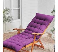 KYMMPL Elegant Design Sun Lounger Cushion Comfortable & Soft Durable Fabric Chair Pads for Indoor & Outdoor Light Weight Portable Sunlounger Cushion Only for All Season (Dark Purple,180 * 55)