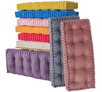 KYMMPL Personalized 4" Tufted Bay Window Seat Cushions Long Bench Cushion Custom Seat Cushion Indoor Furniture Cushion Pad with Ties for Living Dining Room