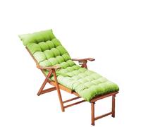 KYMMPL Soft Sun Lounger Cushions Pad with Straps Anti-Slip Sunbed Cushion for Indoor Outdoor Lounge Chair Cushions for Outside Swing Rocking Chair (Grass Green,180 * 55)