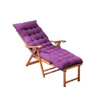 KYMMPL Soft Sun Lounger Cushions Pad with Straps Anti-Slip Sunbed Cushion for Indoor Outdoor Lounge Chair Cushions for Outside Swing Rocking Chair (Dark Purple,40 * 40)