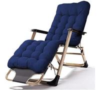 KYMMPL Sun Lounger Cushion with Ties Anti-Slip Sunbed Cushion for Indoor Outdoor Soft Garden Bench Cushion Pad for Four Seasons (Navy Blue,40 * 40)
