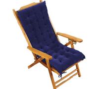 KYMMPL Sun Lounger Cushion with Ties Comfortable Garden Bench Cushion Indoor Outdoor Garden Use Sun Lounger Rocking Chair Solid Color Cushion (Navy Blue,160 * 45)