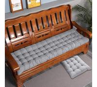 KYMMPL Thick Cotton Bench Cushion Pad 2/3 Seater,Cotton Sofa Bench Seat Cushions Pad Long Seat Pad for Home/Garden/Patio/Swing/Indoor (Grey,170 * 55 CM)