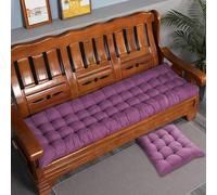 KYMMPL Thick Cotton Bench Cushion Pad 2/3 Seater,Cotton Sofa Bench Seat Cushions Pad Long Seat Pad for Home/Garden/Patio/Swing/Indoor (Purple,110 * 40 CM)